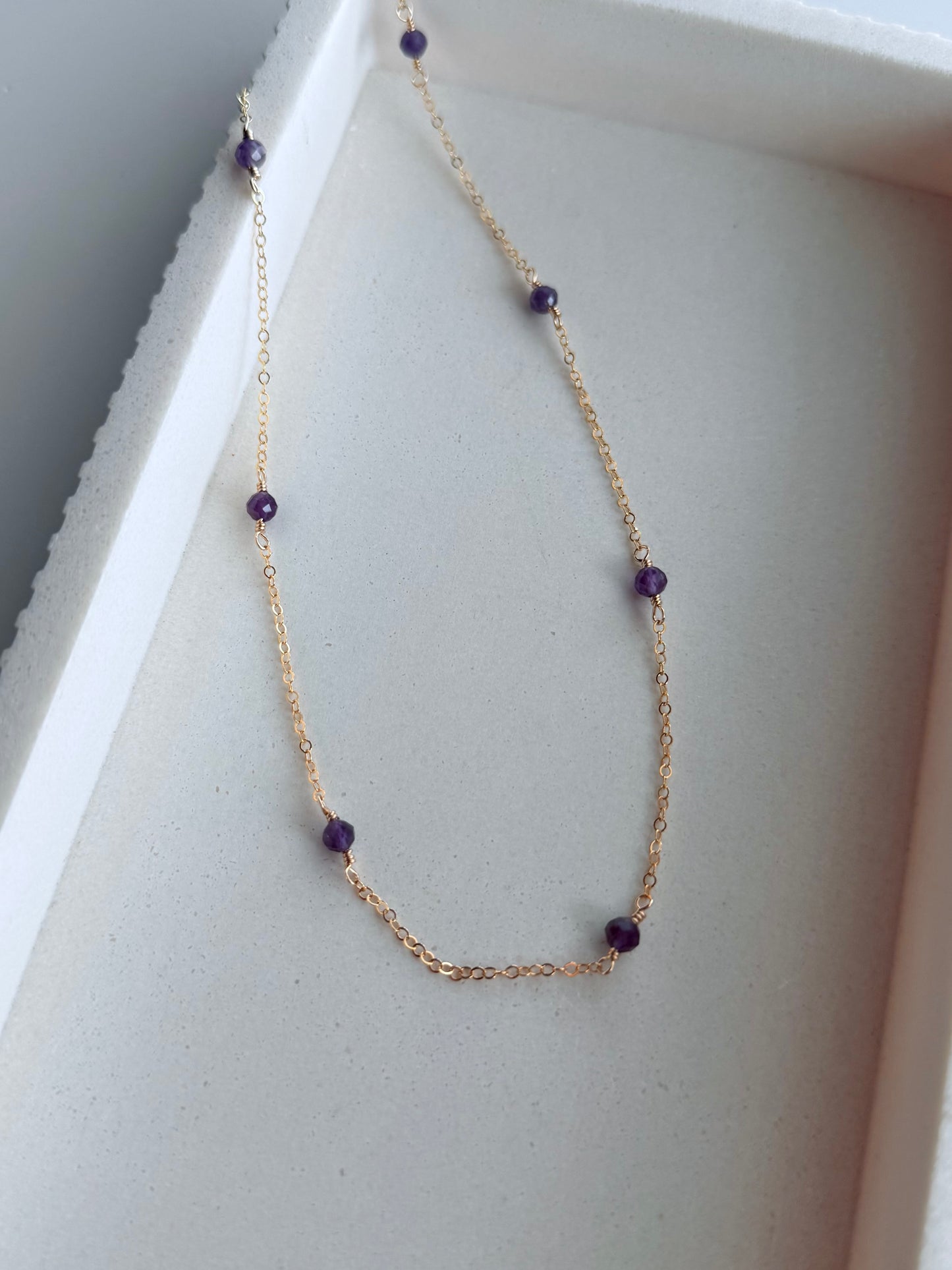 Amethyst Station Necklace