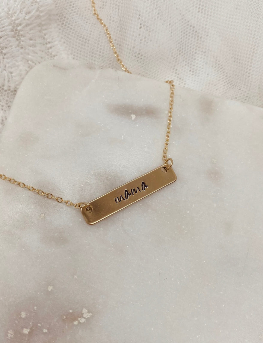 Mama Small Bar Necklace