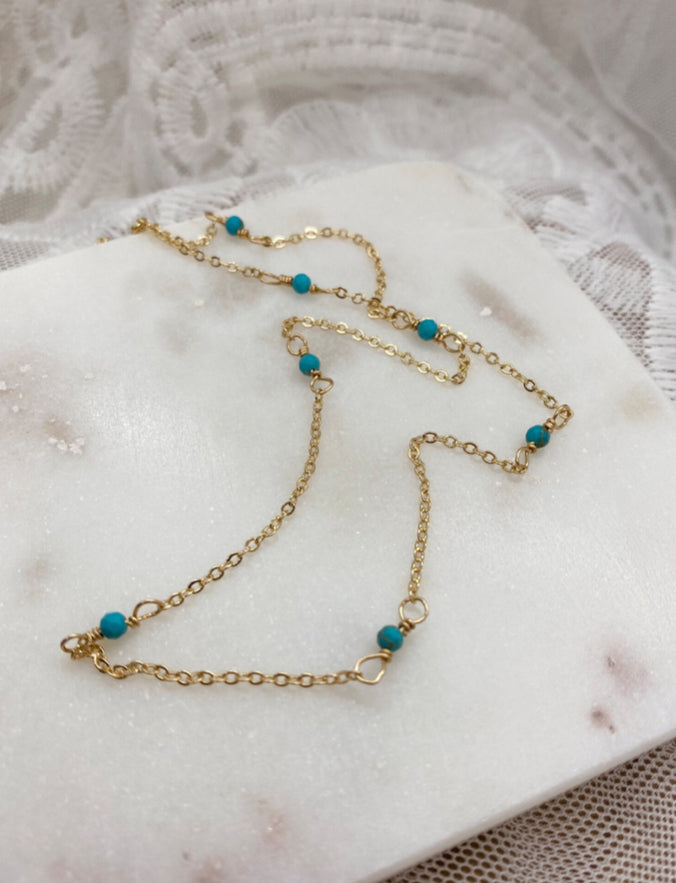 Turquoise Dainty Choker Necklace