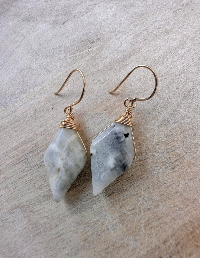 Moonstone Kite Earrings